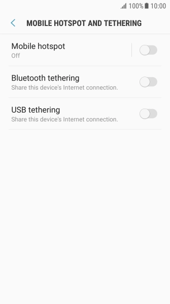 Press Mobile hotspot. Press Mobile hotspot.