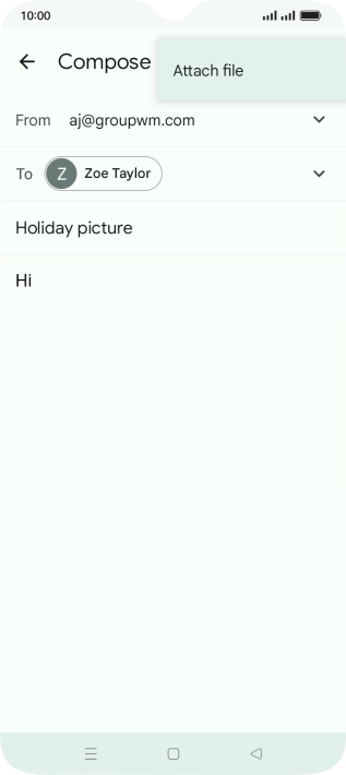 Press Attach file and go to the required folder. Press Attach file and go to the required folder.
