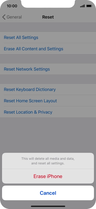 Press Erase iPhone. Press Erase iPhone.