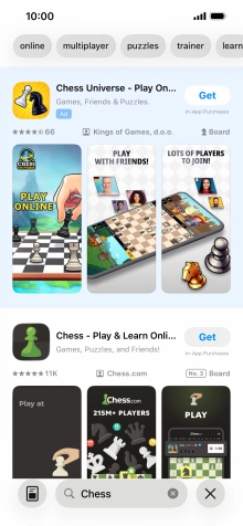 Press the required app.