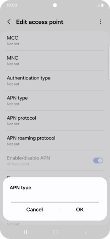 Key in mms and press OK. Key in mms and press OK.