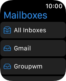 Press the required email account. Press the required email account.