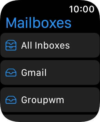 Press the required email account. Press the required email account.
