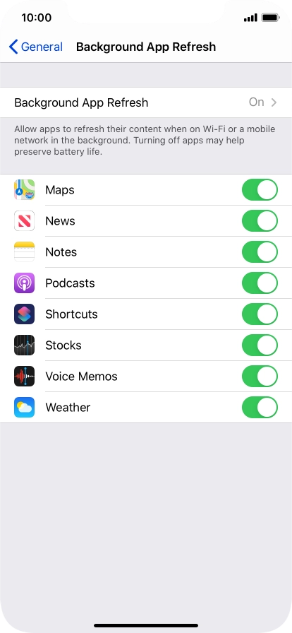 Press Background App Refresh.