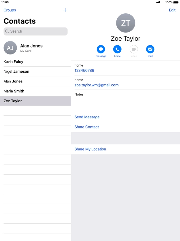 Press the new contact icon. Press the new contact icon.