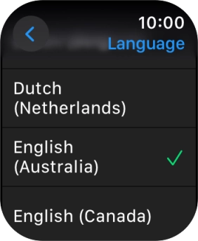 Press the required language. Press the required language.