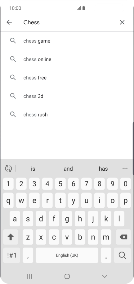 Key in the name or subject of the required app and press the search icon. Key in the name or subject of the required app and press the search icon.