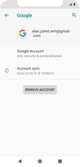 Press Account sync.