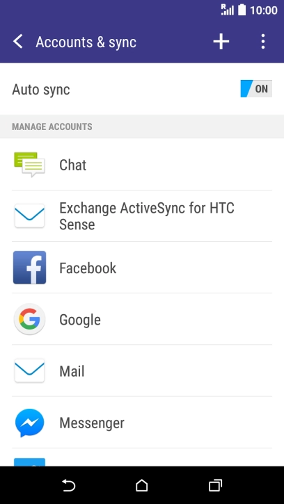 If this screen is displayed, you email account has been recognised and set up automatically. Follow the instructions on the screen to key in more information and finish setting up your phone.