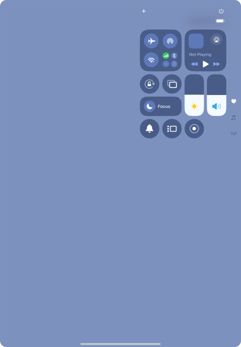 Press the flight mode icon to turn the function on or off.