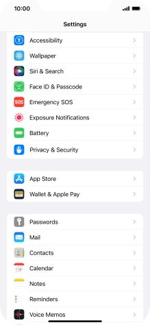 Press Face ID & Passcode.