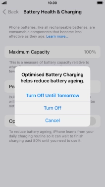 If you turn off the function, press the required setting.