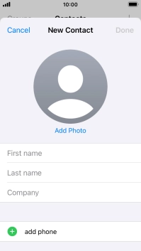 Press First name and key in the first name. Press First name and key in the first name.