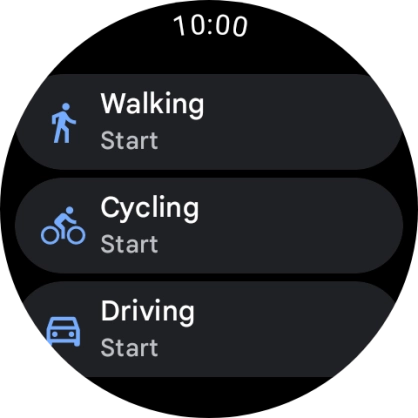 Press the required mode of transportation.