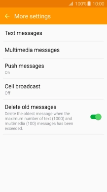 Press Text messages.