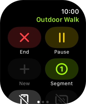 Press End to stop your training activity.