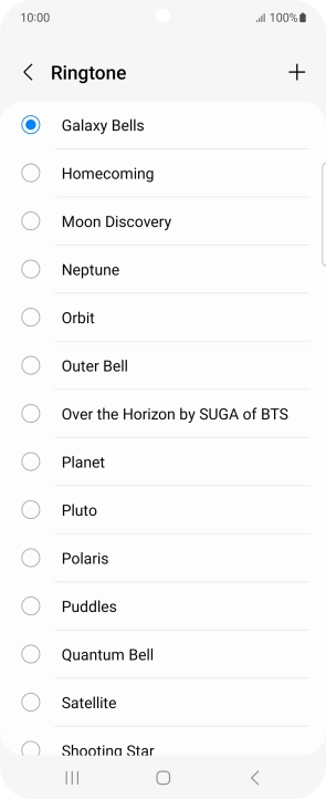 Press the add ring tone icon. Press the add ring tone icon.