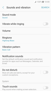 Press the Home key to return to the home screen.