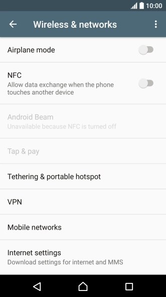 Press Mobile networks.