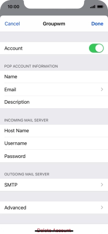 Press SMTP.