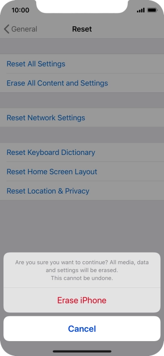 Press Erase iPhone. Press Erase iPhone.