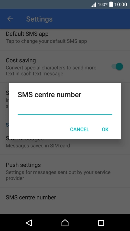 Key in +61415011501 and press OK.