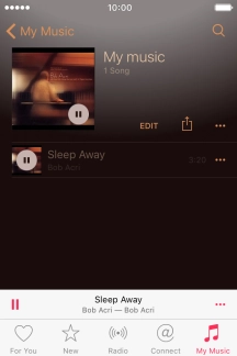 Press the song title. Press the song title.