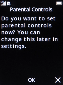 Select the required setting. Select the required setting.