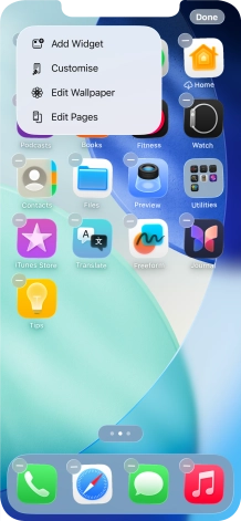 Press Customise.