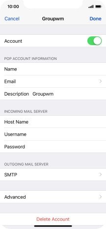 Press SMTP. Press SMTP.