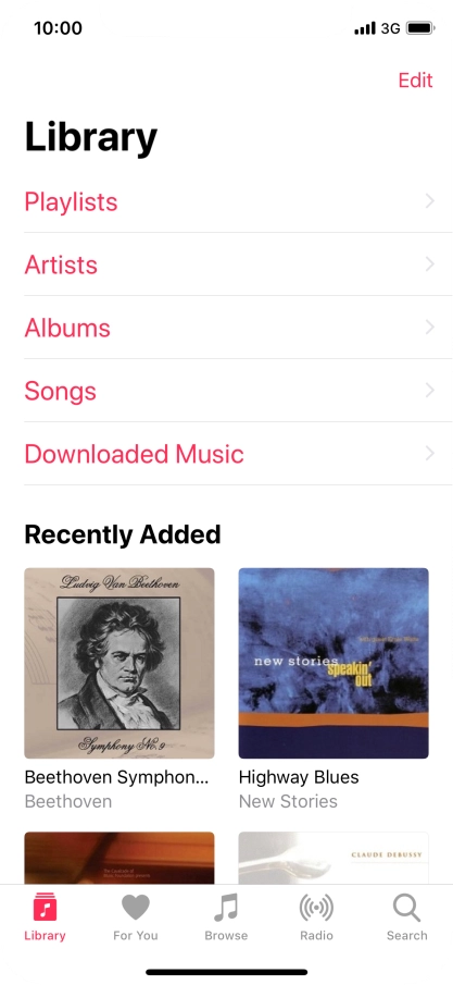 Press Playlists.