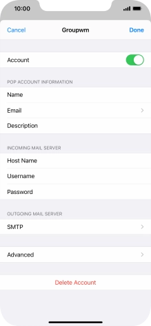 Press SMTP.