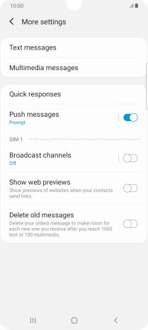 Press Text messages. Press Text messages.
