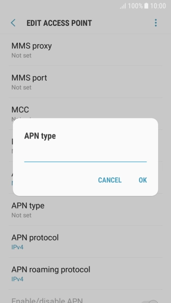 Key in default and press OK. Key in default and press OK.