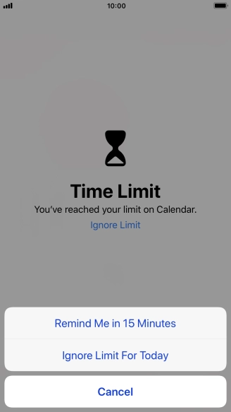 Press the required setting.