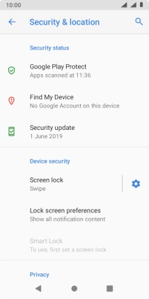Press Screen lock.