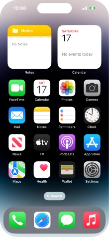 When the battery charging icon is displayed, the battery is charging.