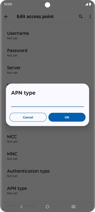 Key in mms and press OK.