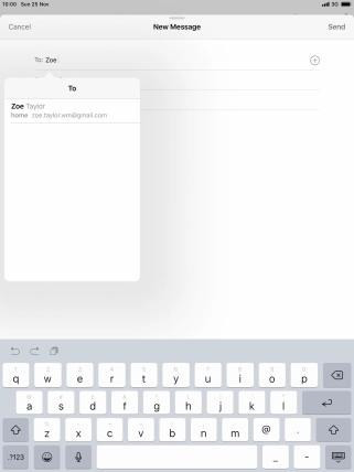 Press the required contact. Press the required contact.