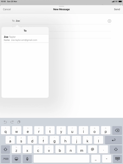 Press the required contact. Press the required contact.
