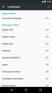 Press the required language to add it. Press the required language to add it.