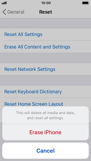 Press Erase iPhone. Press Erase iPhone.