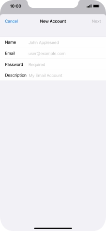 Press Name and key in the required sender name.