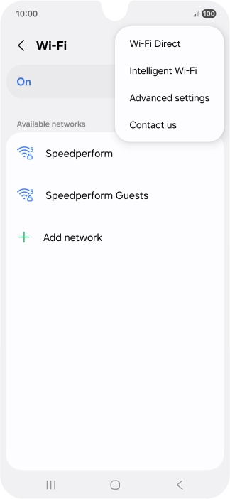 Press Intelligent Wi-Fi.