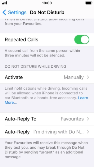 Press the indicator next to 