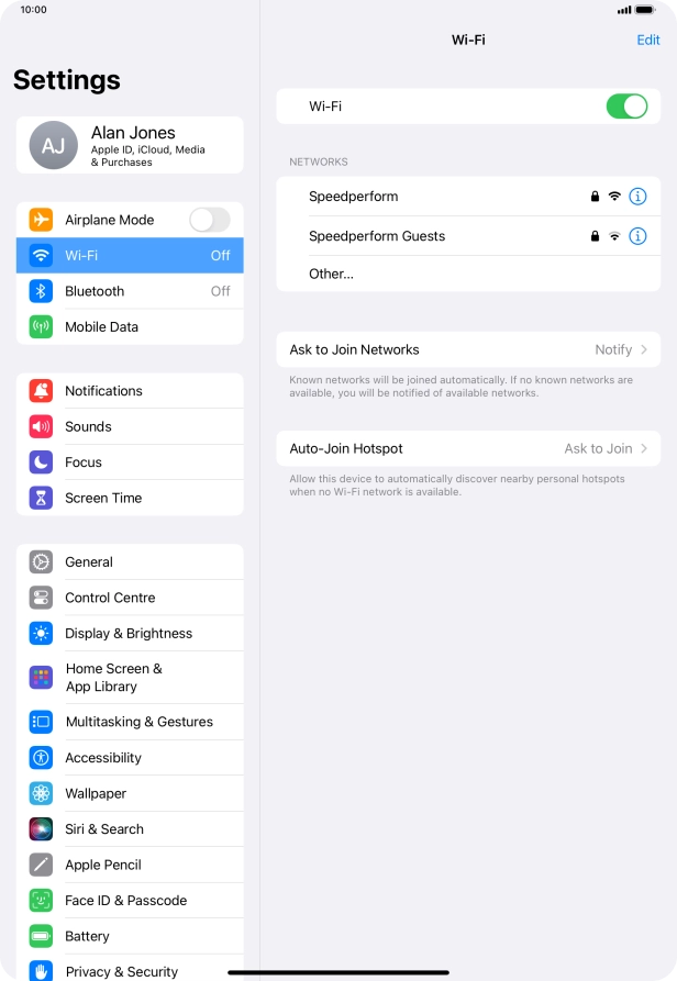Press the required Wi-Fi network and key in the password for the Wi-Fi network. Press the required Wi-Fi network and key in the password for the Wi-Fi network.