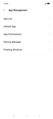 Press App List.