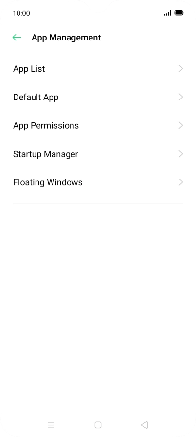 Press App List.