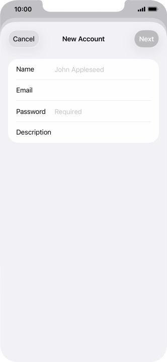 Press Name and key in the required sender name.
