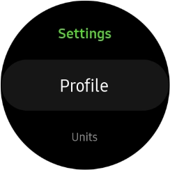 Press Profile and follow the instructions on the screen to create a profile.